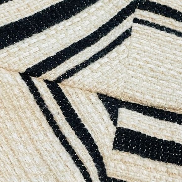 H&M White & Black Aztec Striped Tweed Shift Dress - Picture 8 of 10